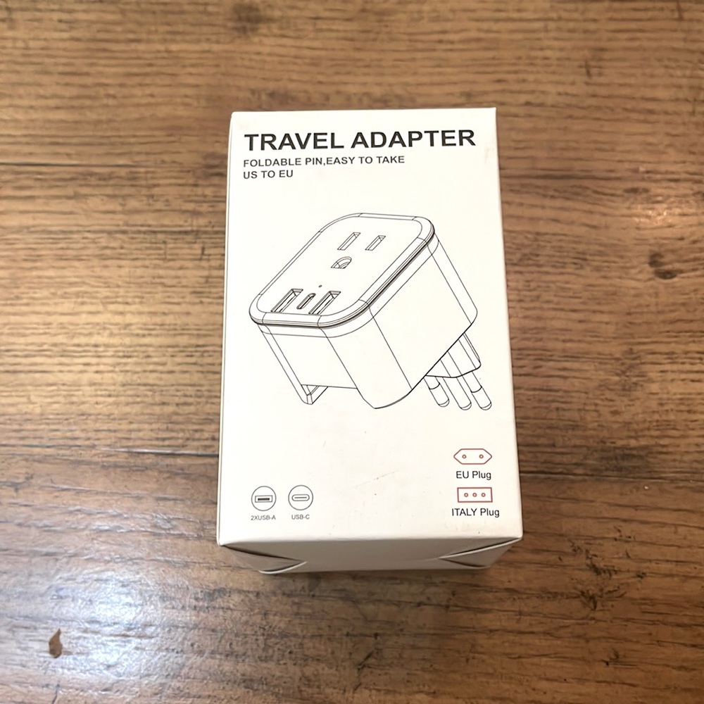 EUROPE TRAVEL ADAPTER | Foldable | USA/Canada to EUROPE | plug and USB